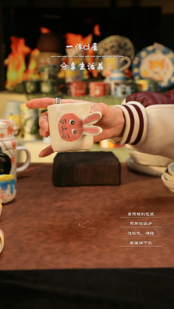 【闪购商品】摆件亲工手绘陶瓷-