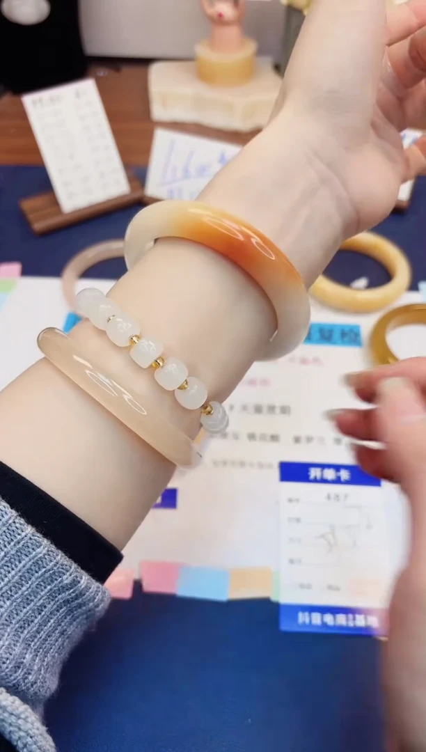 【闪购商品】石英质玉手镯未镶嵌487-财气镯-圈口59