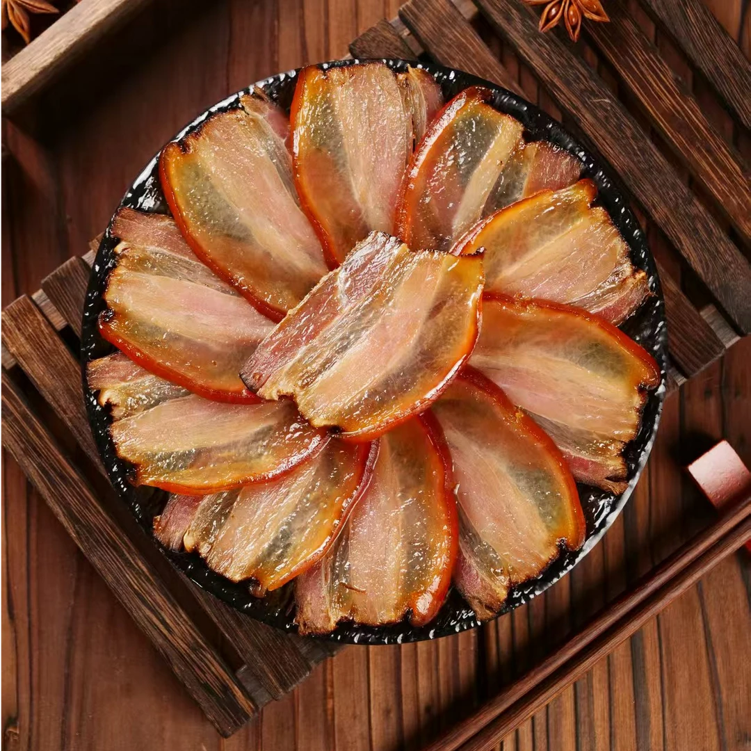 农家柴火烟熏土猪五花腊肉正宗四川特产