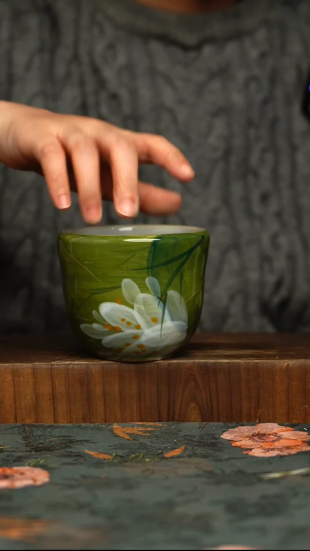 瓷片釉下彩手工手绘同款陶器