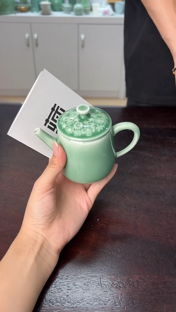 龙泉云间青瓷小米茶器