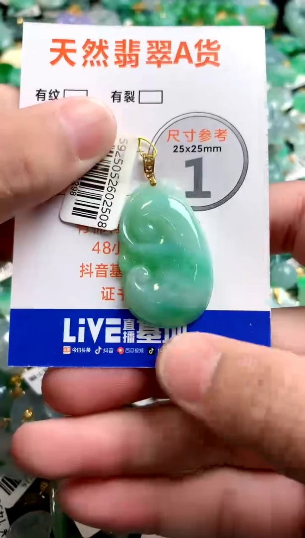 颈饰18K金镶嵌翡翠1019857343