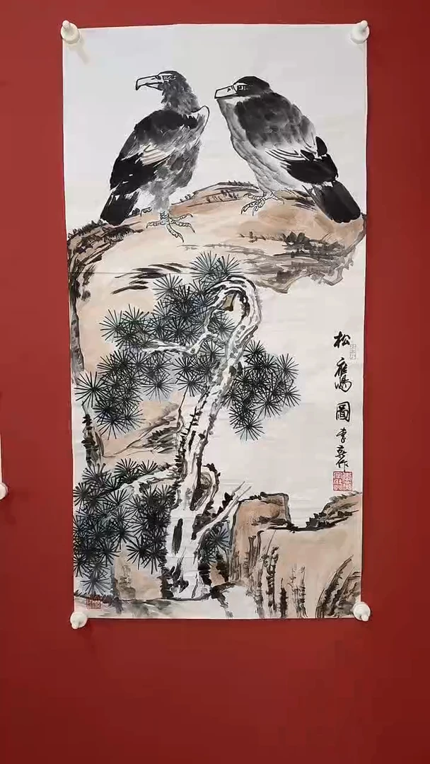 国画国画双鹰图1111