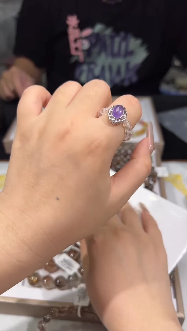 未镶嵌戒指水晶天然紫水晶戒指 多样性发其一
