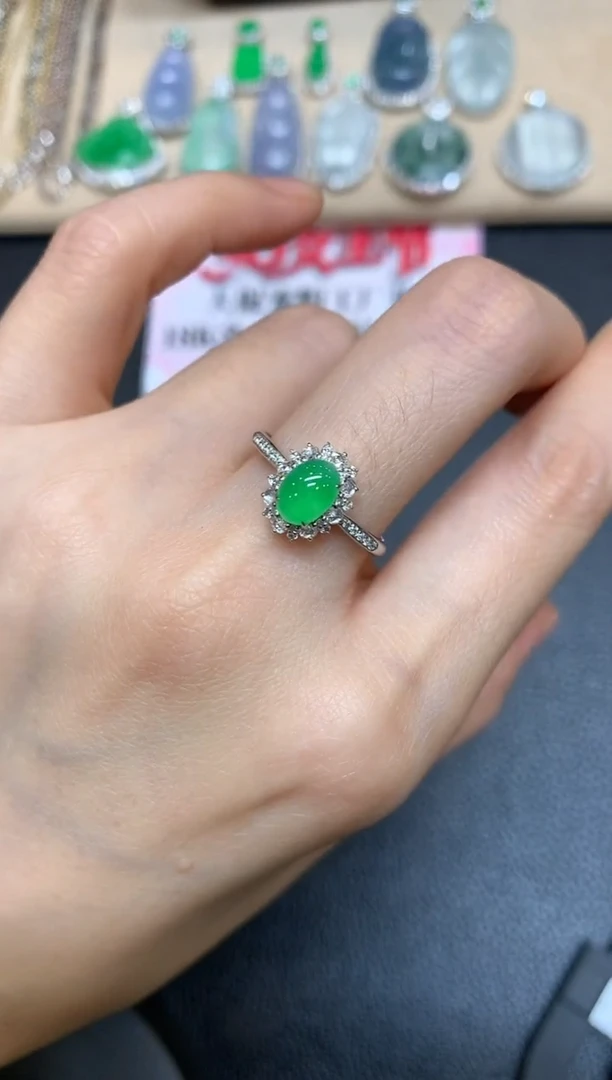 【闪购商品】翡翠戒指18K金镶嵌【无服务费