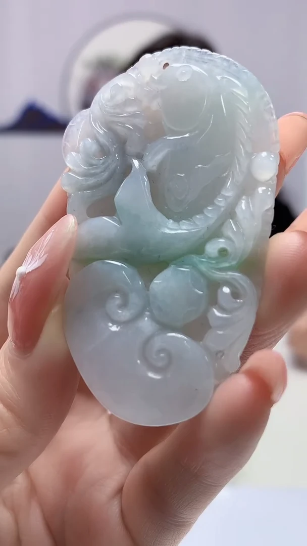 【闪购商品】定制翡翠未镶嵌4829DD-毛货挂件454