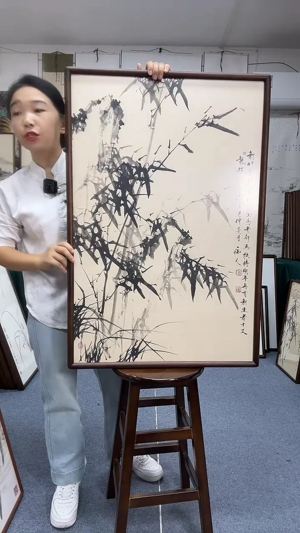国画62*92实木画框京东包邮手绘