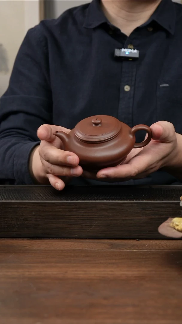 茶杯紫砂三*三全手紫泥虚扁      200CC