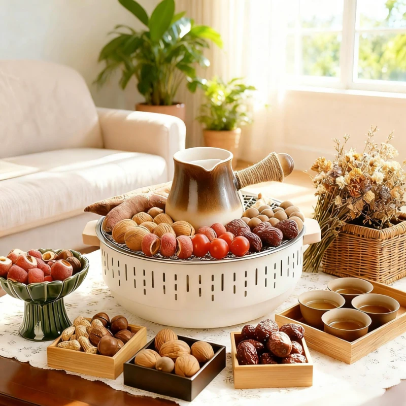 围炉煮茶户外烧烤炉野餐烧烤烤肉烤火炉套装器具全套盆茶炉子便携