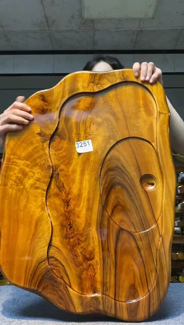 实木原木茶盘 一物一拍(不含配件）