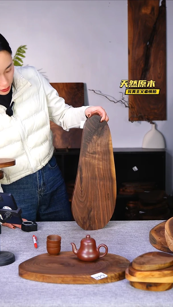 木北美黑胡桃原木.干裂疤结不属于商品质量问题完美主义者慎拍