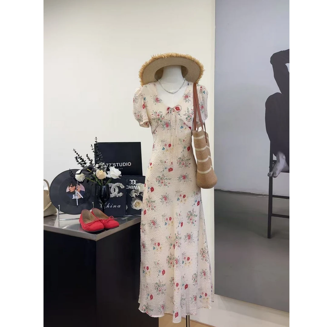 【雾里繁花】法式温柔连衣裙-10115