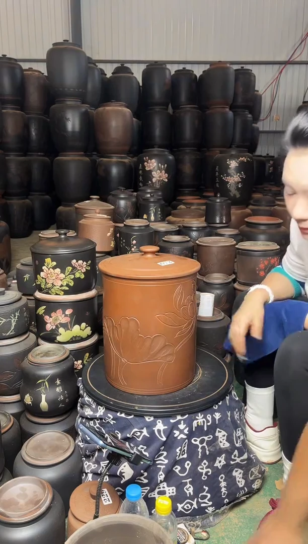 【闪购商品】壶瑕疵复烧 673 饼缸 高35cm