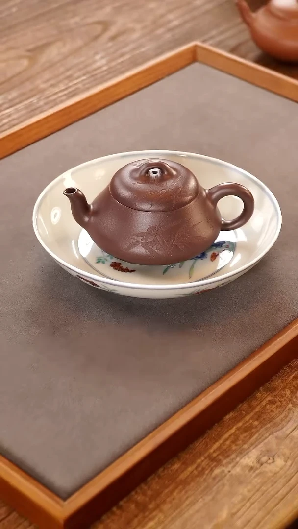 茶壶紫砂牧*人全手工紫砂