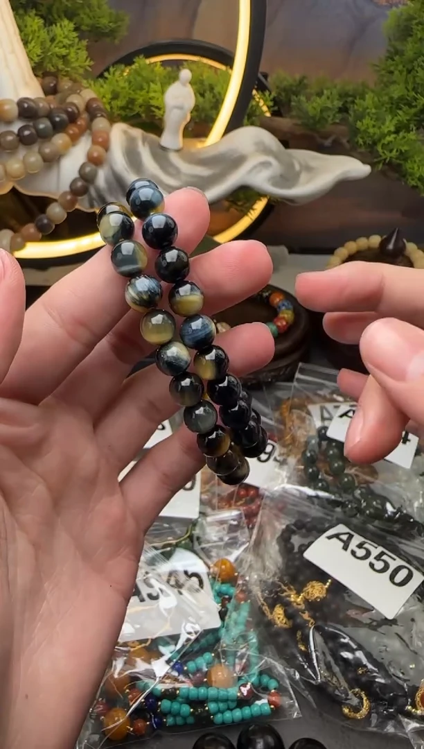 【闪购商品】水晶手链银S925镶嵌A924 虎晶石