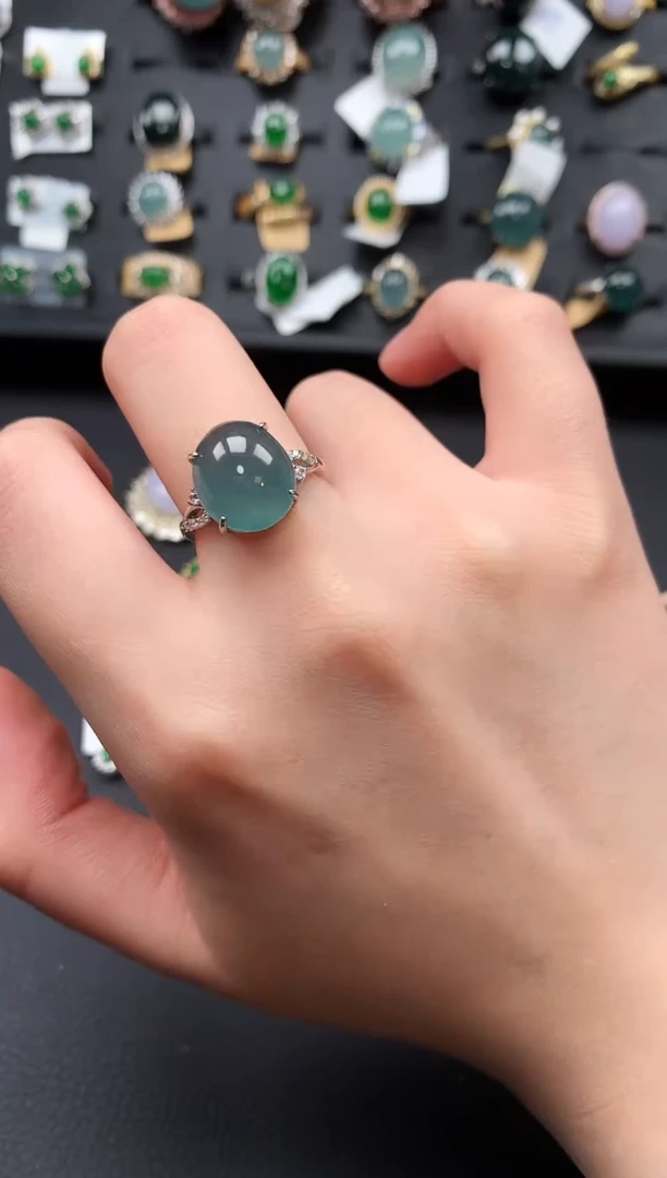 【闪购商品】翡翠戒指银S925镶嵌6134214