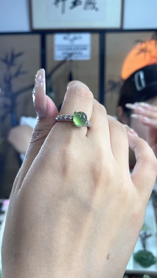 岫玉合金戒指多样性发货其中发一
