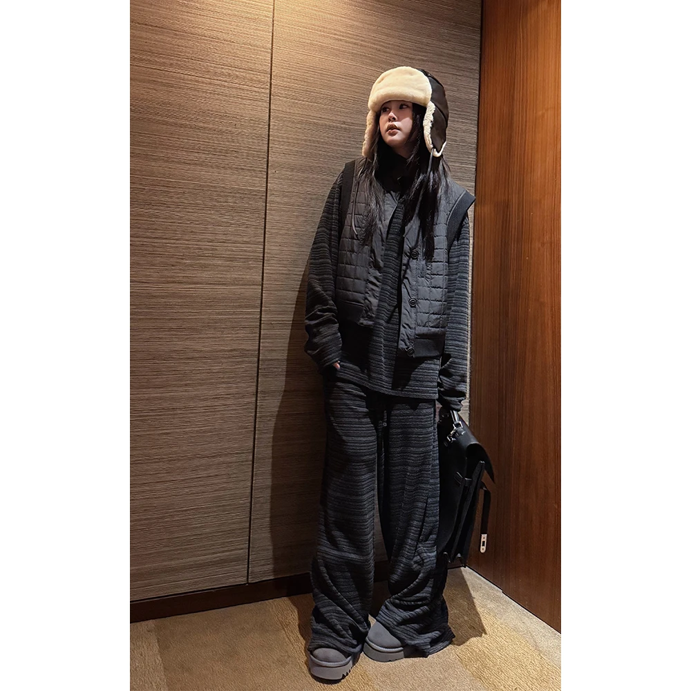 LA CALLA老钱智性华夫格夹棉叠穿马甲BL-AL6851