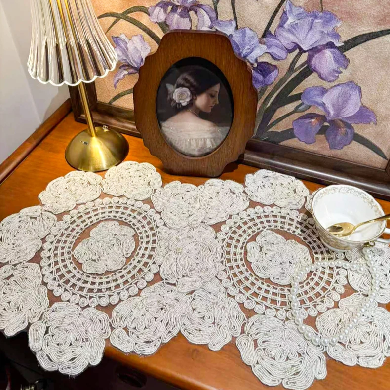 【买一送一】刺绣餐垫杯垫花瓶装饰垫子高端中式创意复古刺绣多用垫