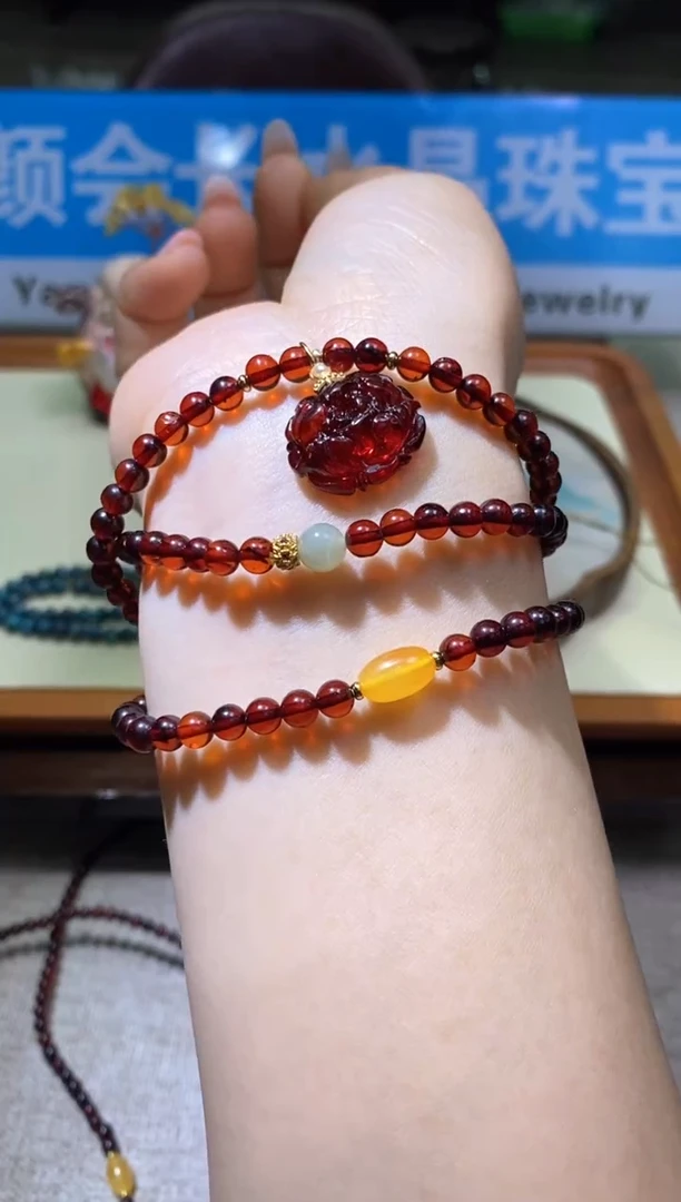 【闪购商品】血珀颈饰未镶嵌多样性发一件189