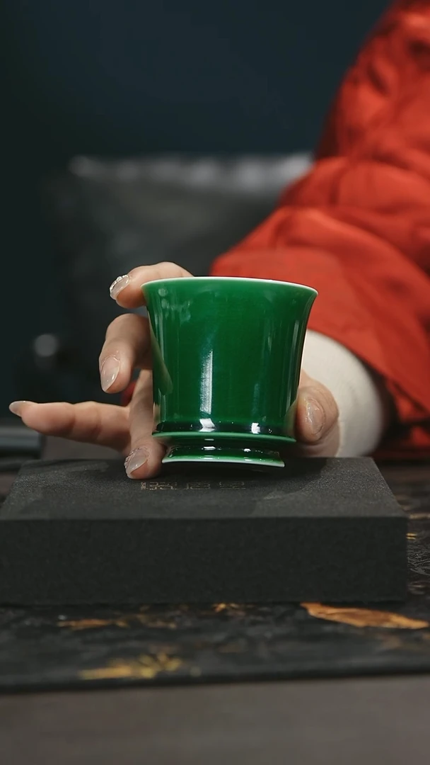 【闪购商品】瓷唐里郎窑绿马蹄杯