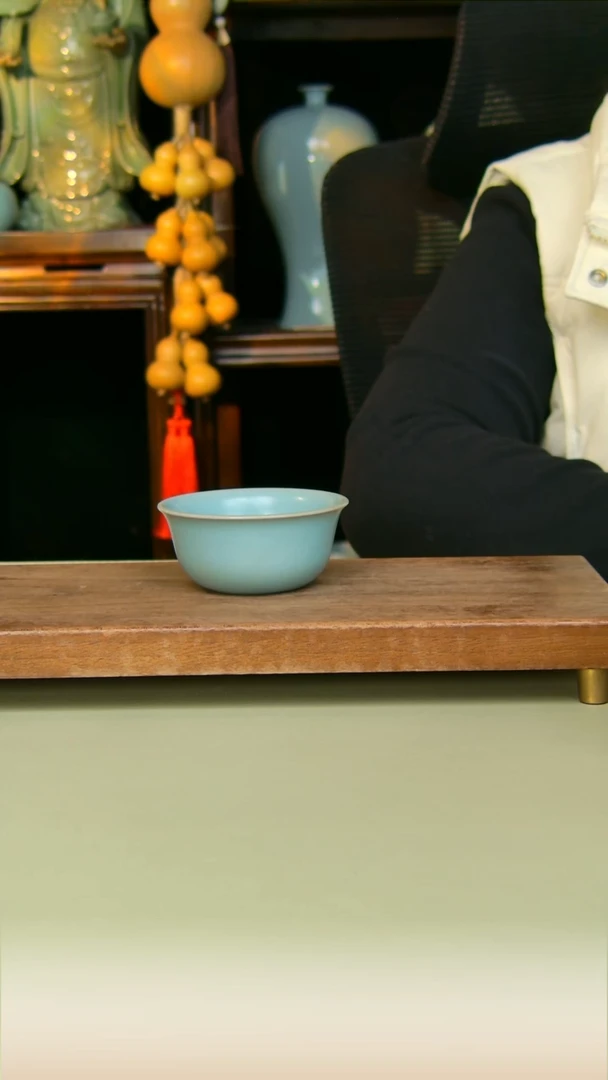 汝瓷仿古鸡缸杯全手工原矿一级品