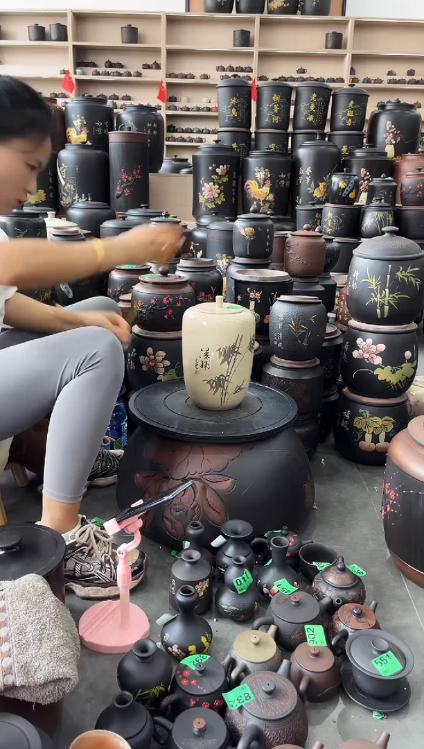 罐瑕疵茶叶罐   白泥   579