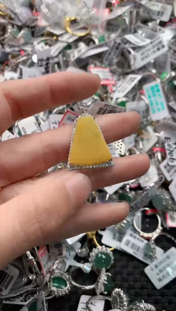 银S925镶嵌戒指翡翠666   9