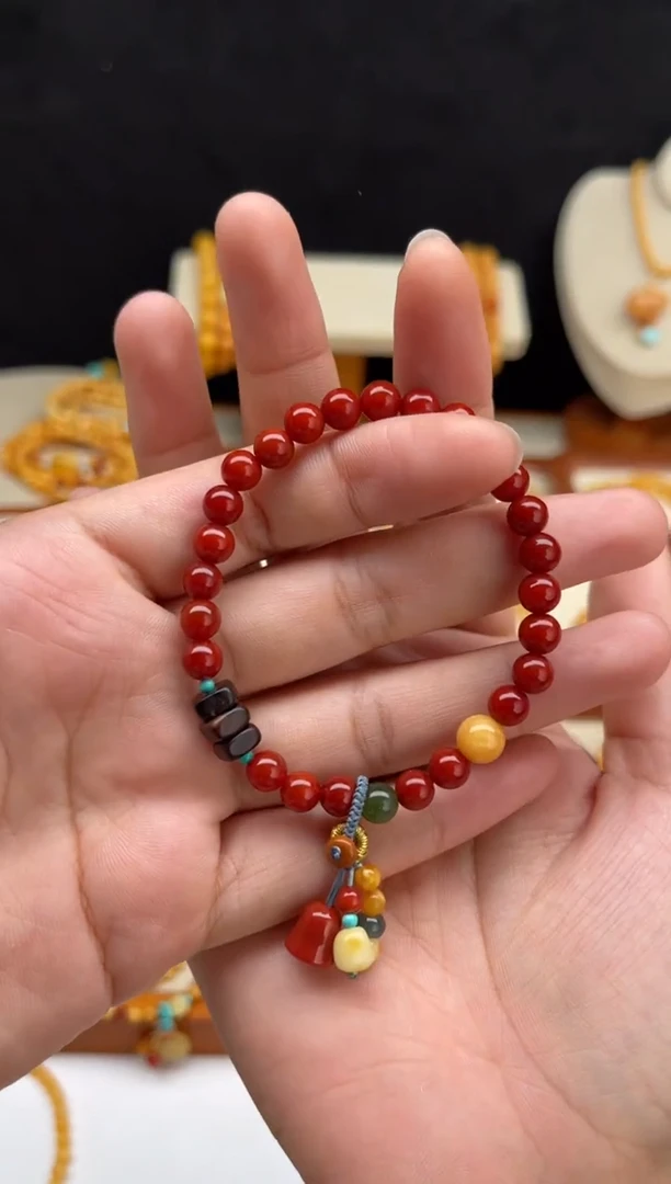 未镶嵌手链南红玛瑙K9