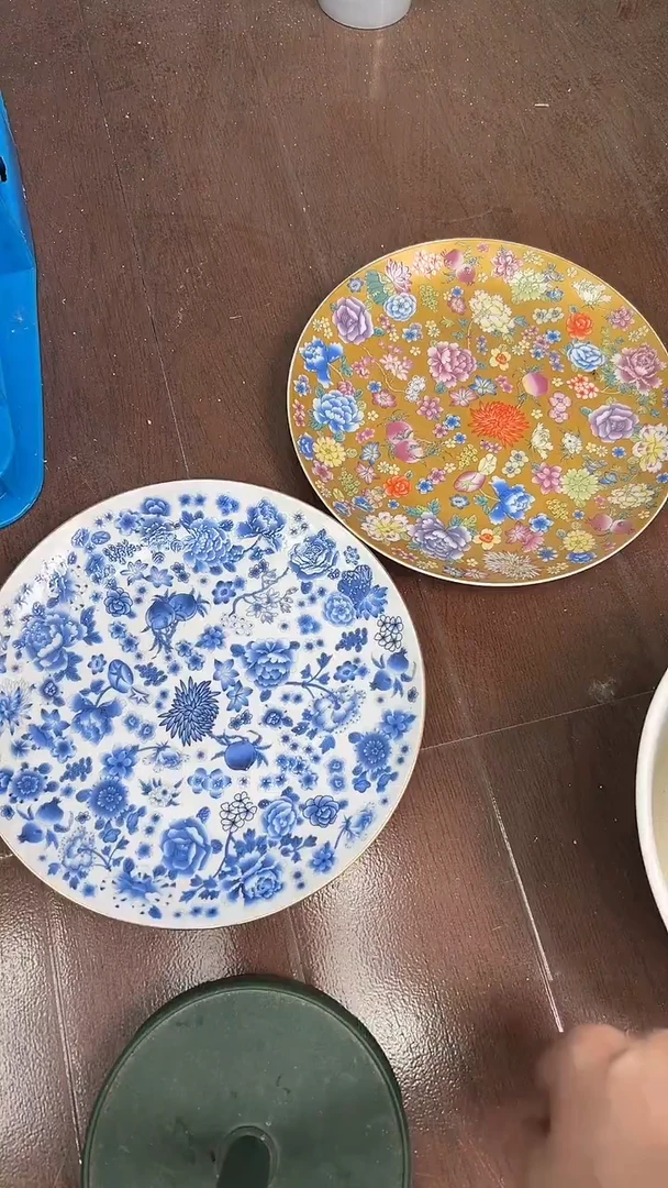 搪瓷2个8寸盘万花