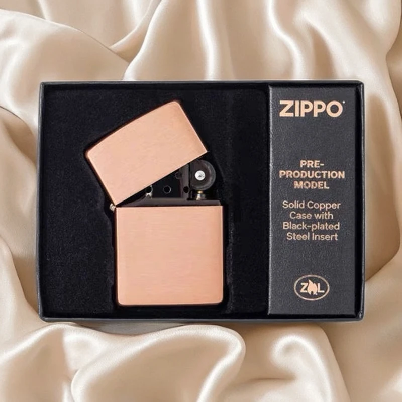 Zippo打火机香槟晚霞纯紫铜光板美版原版MBJ1