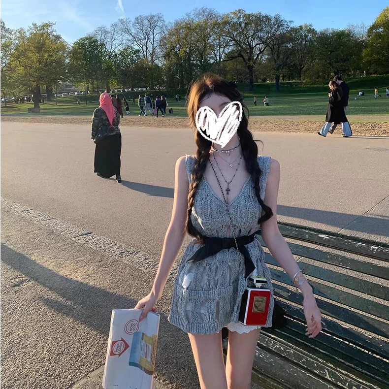 FCYSTUIDOHZJ韩系时尚高级感百搭镂空针织新款上衣显瘦时尚收腰夏