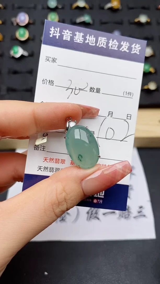 翡翠银S925镶嵌颈饰..........