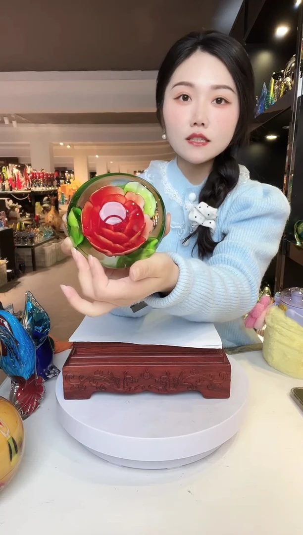 【闪购商品】茶盏琉璃摆件家居摆件