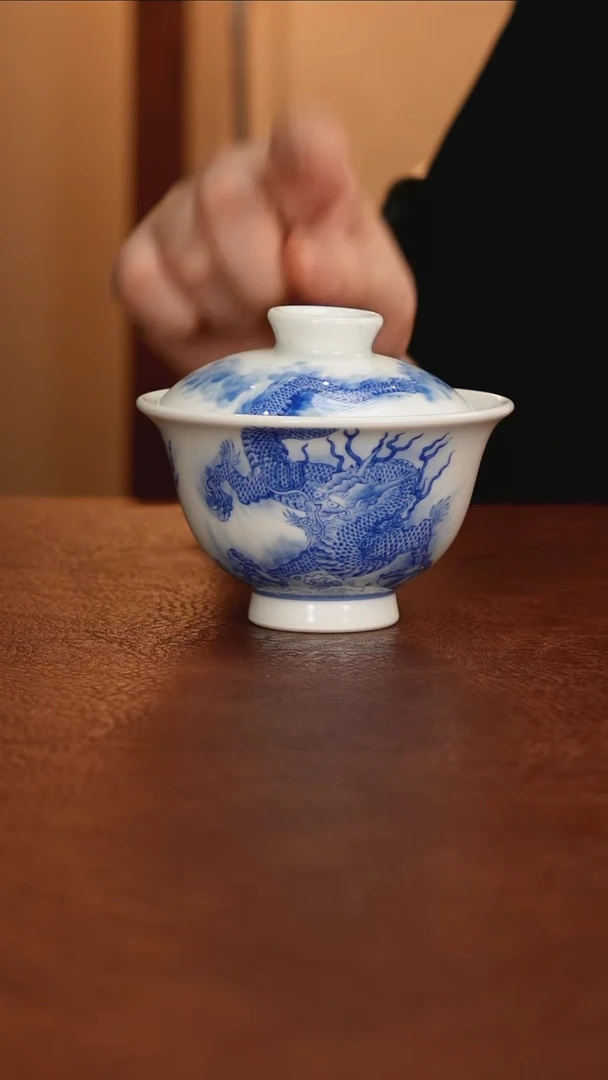 景德镇瓷器，青花瓷手绘茶具~