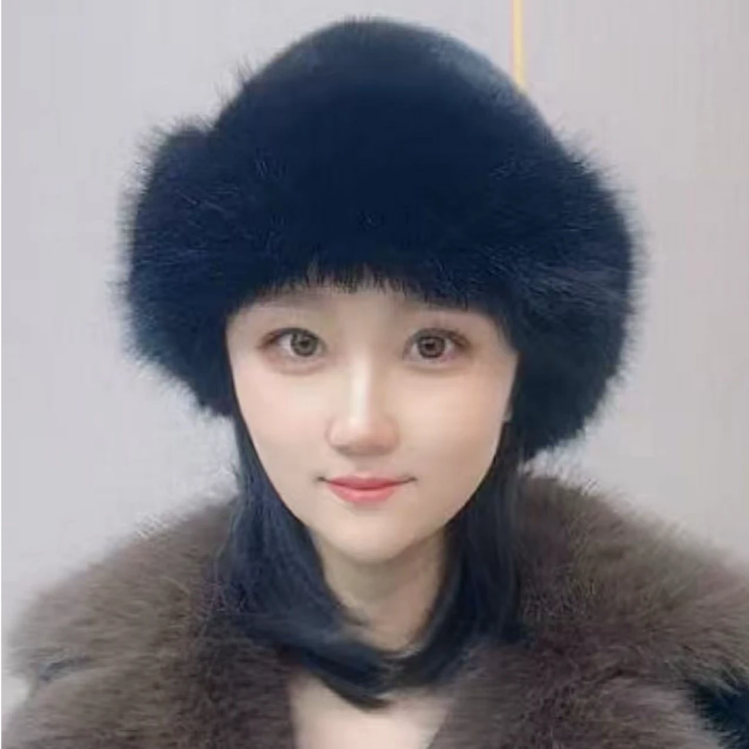 百搭加厚冬天女士毛毛草草蒙古帽