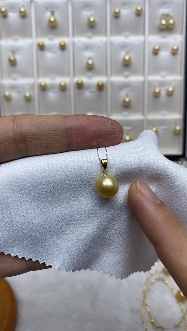 【闪购商品】海水珍珠吊坠(赠链)18K金镶嵌10mm