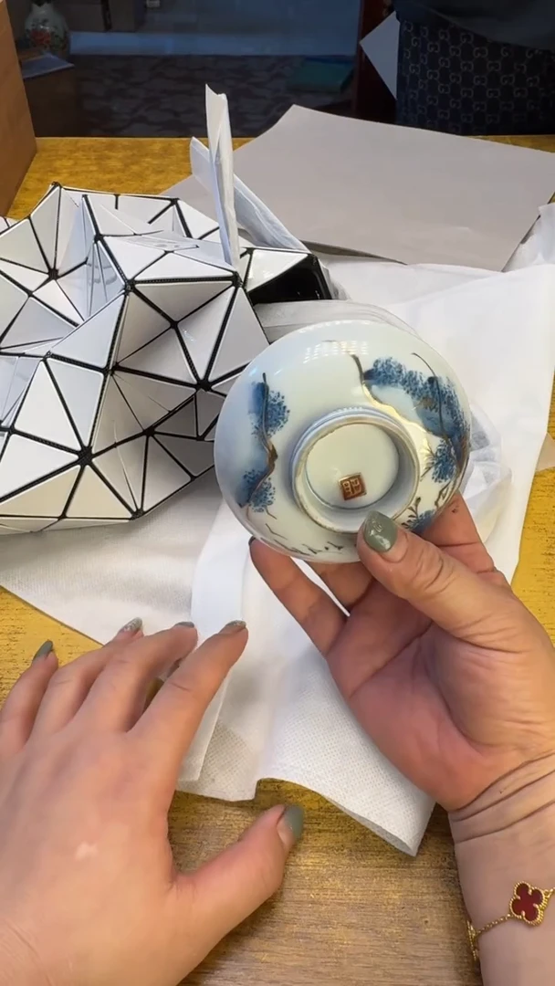 瓷器瓷瑕疵老破破134三宅米白碗