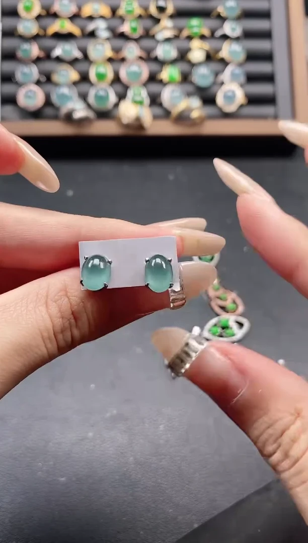 银S925镶嵌戒指翡翠51151