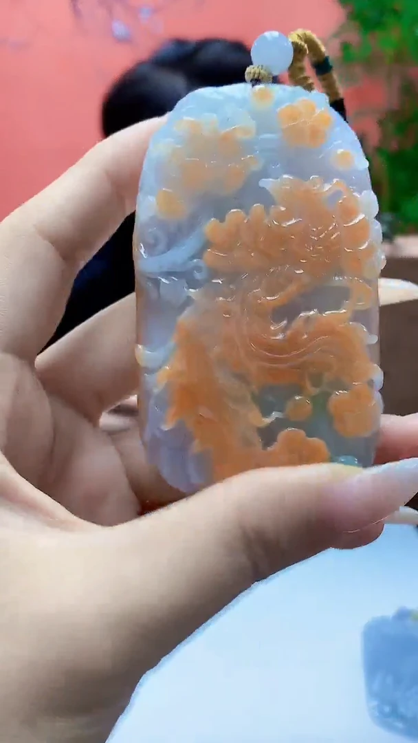 未镶嵌定制翡翠5060ty-毛货挂件208