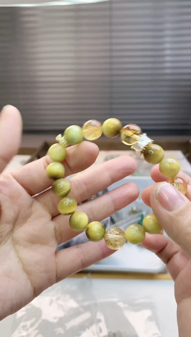 【闪购商品】水晶珠宝半成品未镶嵌金虎眼单圈