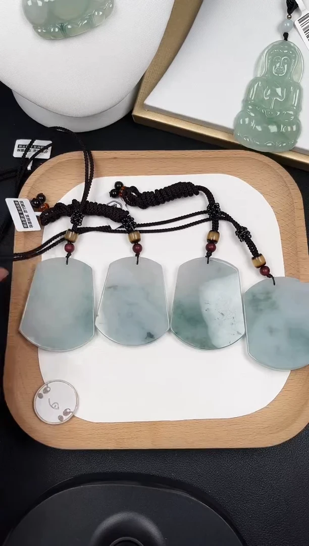 颈饰未镶嵌翡翠Y5A074大平安牌+送同款绳子多样性发其一