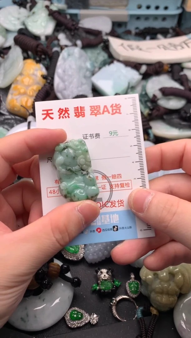 翡翠未镶嵌吊坠(不含链)1