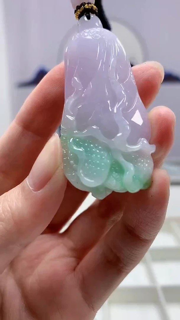 【闪购商品】定制翡翠未镶嵌5028zm-毛货挂件白菜183