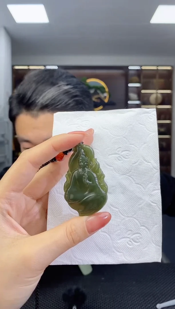 【闪购商品】和田玉颈饰未镶嵌火焰观音