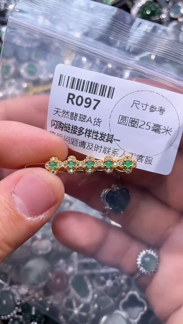 【闪购商品】翡翠颈饰未镶嵌R097发夹