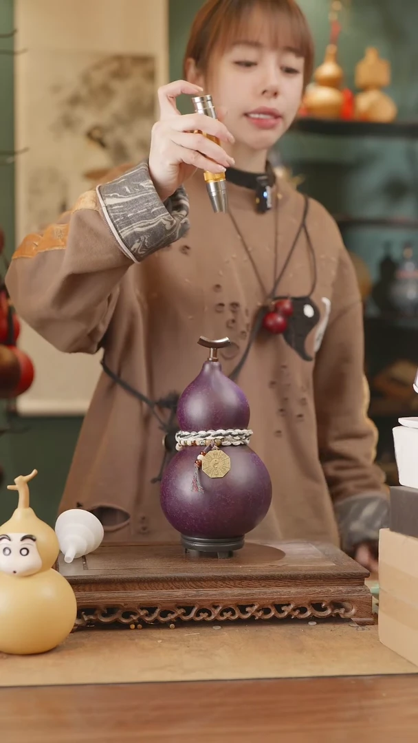 【闪购商品】115号精品天然大漆工艺防渗内胆酒葫芦~