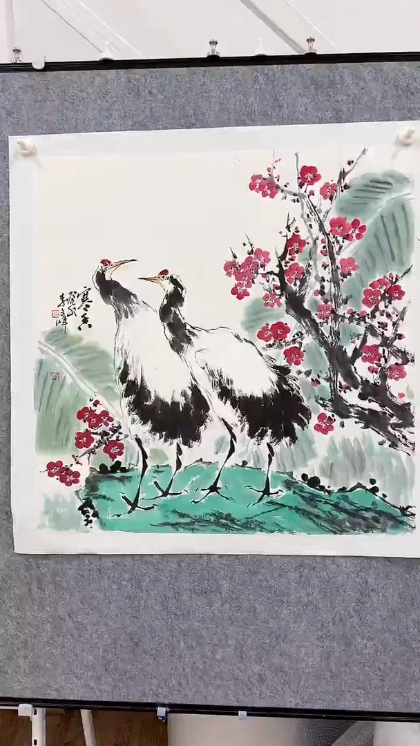 国画李文峰4平尺花鸟