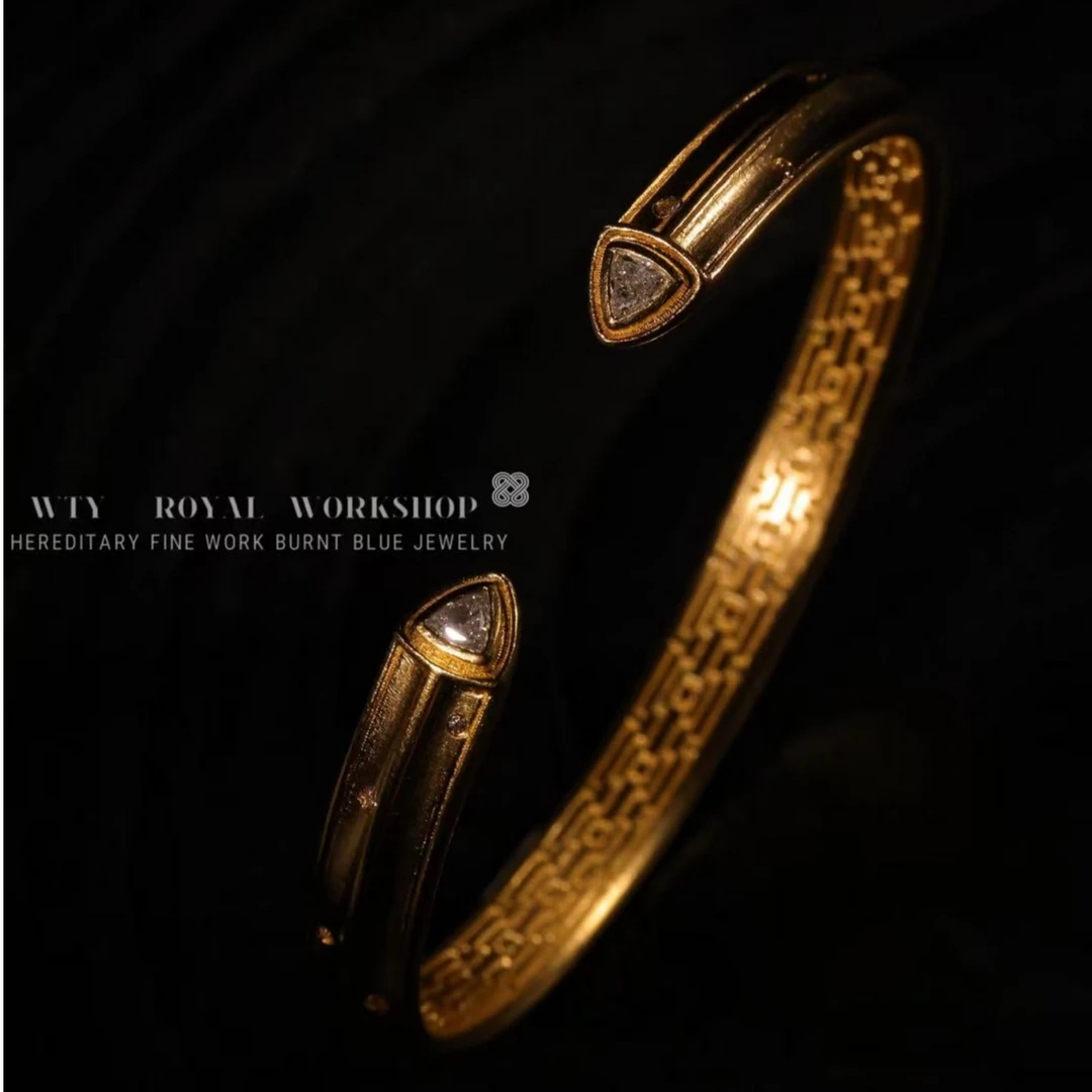 【细工质造】足金”天空之眼“手镯61.97克