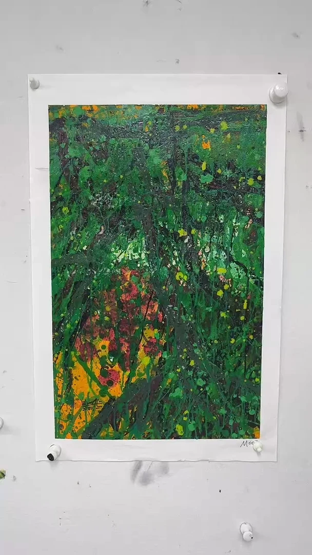 国画赵燮-2.7平尺-藤萝-补书